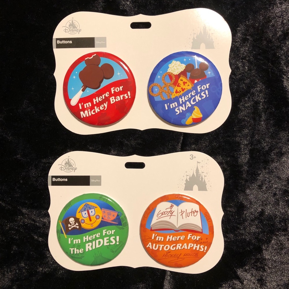 3/$25 Disney Parks “I’m Here for the…” Button Sets